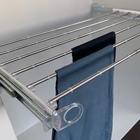 Pull-out width adjustable trousers rack transparent-bright aluminium 3